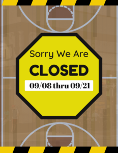 Dark Blue Modern We Are Closed Notification Flyer